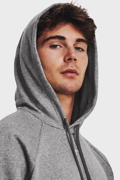 Чоловічий сірий спортивний костюм (худі, штани) UA Rival Fleece Suit Under Armour XS 1379768-025 - изображение 3