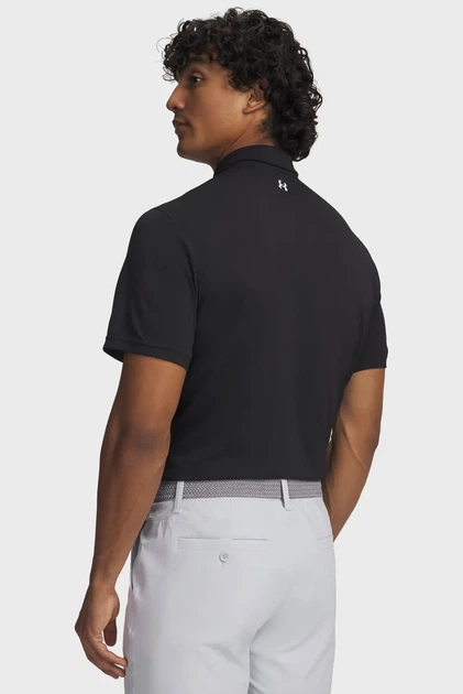 Чоловіче чорне поло UA T2G Pique Polo-BLK Under Armour XL 6012303-001 - Фото 2 Чоловіче чорне поло UA T2G Pique Polo-BLK Under Armour XL 6012303-001 - изображение 2