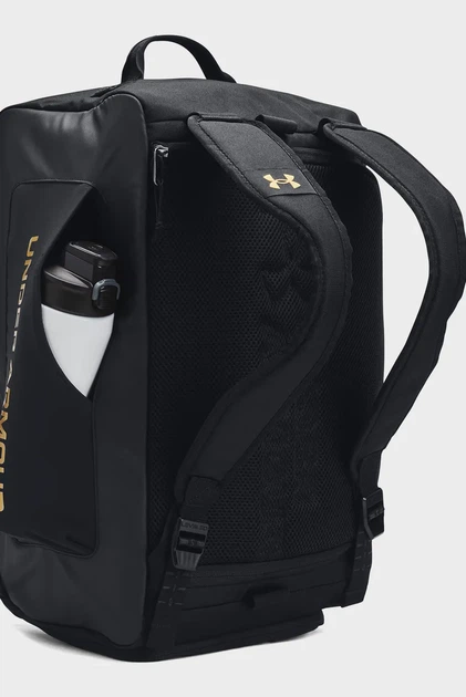 Чорна спортивна сумка-рюкзак UA Contain Duo SM SM BP Duffle Under Armour OSFM 1381920-001 - Фото 4 Чорна спортивна сумка-рюкзак UA Contain Duo SM SM BP Duffle Under Armour OSFM 1381920-001 - изображение 4