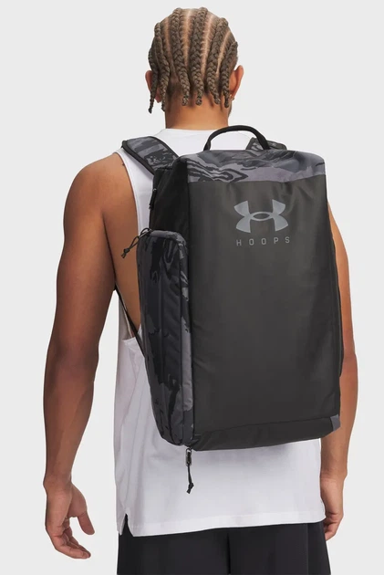 Чорний наплічник UA Contain Duo SM BP Duffle-BLK Under Armour OSFM 1381920-003 - зображення 2