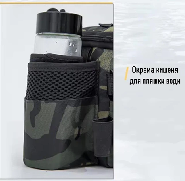 Сумка для рибальських снастей / сумка спінінгіста для ходової риболовлі з ременем на плече чи талію - Фото 5 Сумка для рибальських снастей / сумка спінінгіста для ходової риболовлі з ременем на плече чи талію - зображення 5