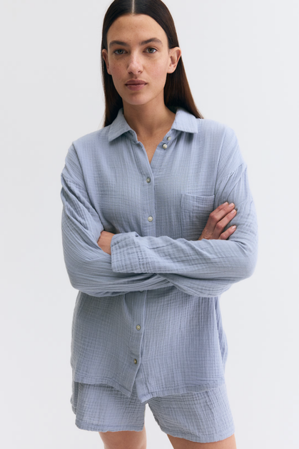 Мусліновий костюм/піжама 2в1 повсякденний та для вагітних XS від H&M - Фото 4 Мусліновий костюм/піжама 2в1 повсякденний та для вагітних XS від H&M - зображення 4