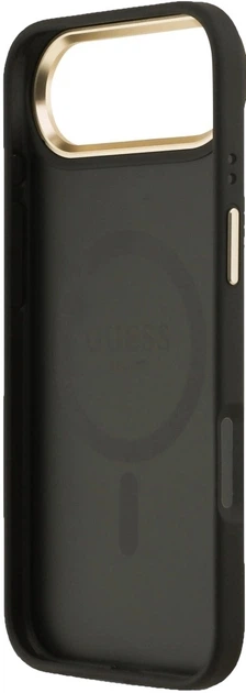 Etui Guess Grained Strass Logo MagSafe do iPhone Air Czarne (3666339529758) - obraz 2