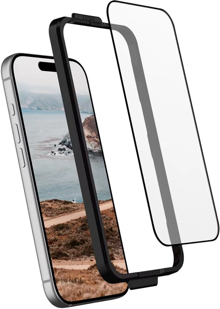 Захисне скло Urban Armor Gear Glass Shield do Apple iPhone 17 Pro Black (14438311VNA) - зображення 2