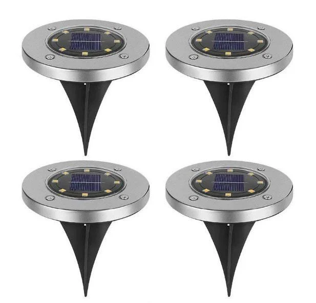 Світлодіодний ліхтар-підсвічування для саду Solar Pathway Lights автономний 7 см 4 шт у наборі - зображення 3