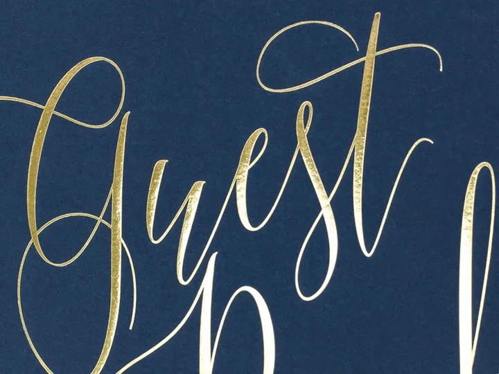 Книга гостей PartyDeco Guest book 20 x 24,5 см 22 картки Темно-синя (KWAP58-074) (5902230789203) - зображення 2