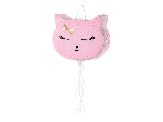 Piniata PartyDeco Kotek 35 x 27 x 9 cm Różowa (PIN11) (5900779117174) - obraz 2