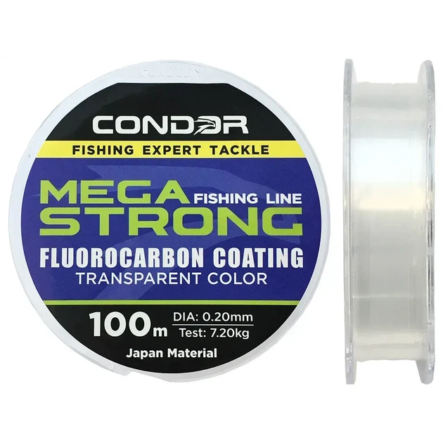 Леска Condor Fishing Megastrong Fluorocarbon Coating 100м 0.50мм 19.5кг - Фото 1 Леска Condor Fishing Megastrong Fluorocarbon Coating 100м 0.50мм 19.5кг - изображение 1