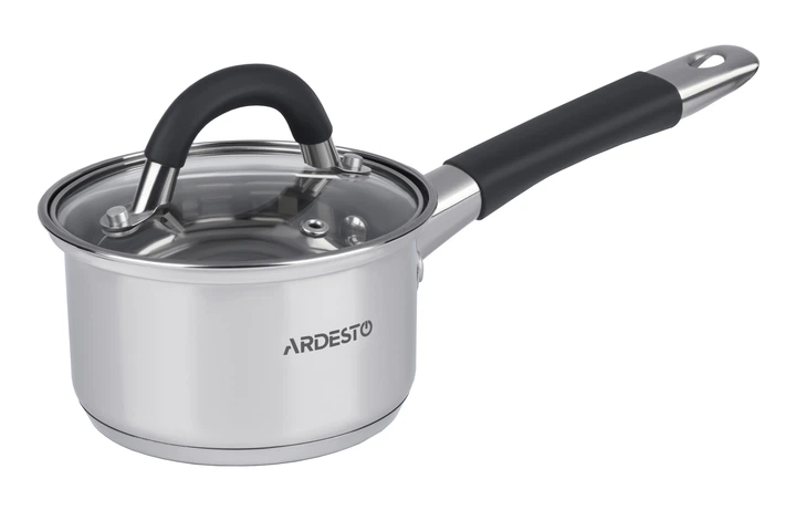 Ківш зі скляною кришкою Ardesto AR1918SS 1.6 л Нержавіюча сталь (00108948) - Фото 1 Ківш зі скляною кришкою Ardesto AR1918SS 1.6 л Нержавіюча сталь (00108948) - изображение 1