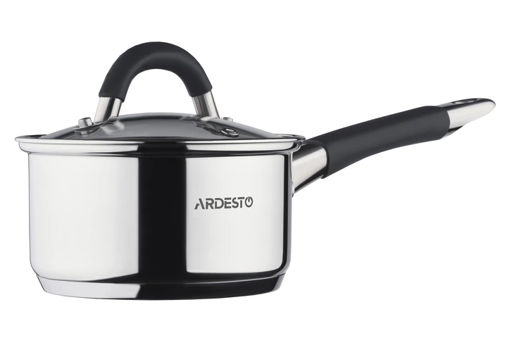 Ківш зі скляною кришкою Ardesto AR1918SS 1.6 л Нержавіюча сталь (00108948) - Фото 2 Ківш зі скляною кришкою Ardesto AR1918SS 1.6 л Нержавіюча сталь (00108948) - изображение 2