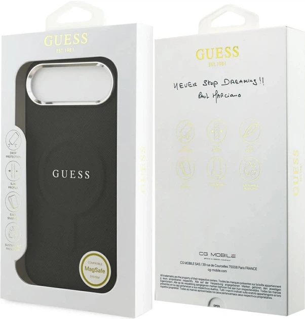 Панель Guess Classic Logo MagSafe для Apple iPhone Air Black (3666339516642) - зображення 3