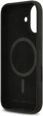 Панель Karl Lagerfeld Liquid Silicone K&CH Sketch MagSafe для Apple iPhone 17 Black (KLHMP17SSKCGRGOK) - зображення 2