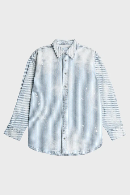 Жіноча джинсова сорочка у смужку Maxi overshirt G-Star RAW S D26853,E088 - Фото 6 Жіноча джинсова сорочка у смужку Maxi overshirt G-Star RAW S D26853,E088 - зображення 6