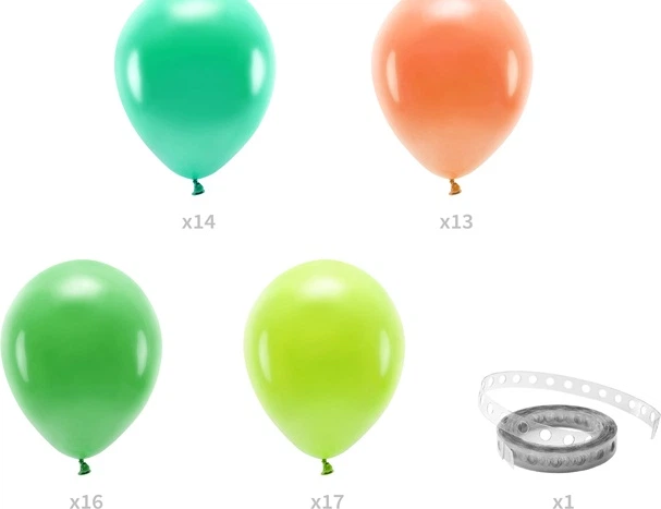Гірлянда з повітряних кульок PartyDeco Динозавр 200 см 60 шт (5900779175914) - зображення 3