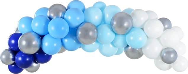 Гірлянда з повітряних кульок PartyDeco 200 см Синя 60 шт (5900779175945) - зображення 2