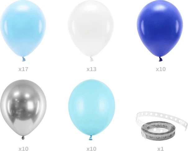 Гірлянда з повітряних кульок PartyDeco 200 см Синя 60 шт (5900779175945) - зображення 3