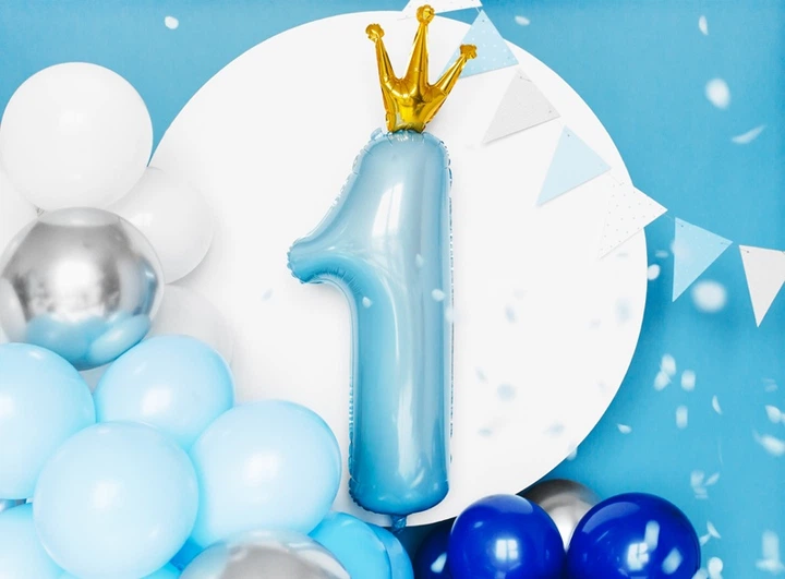 Гірлянда з повітряних кульок PartyDeco 200 см Синя 60 шт (5900779175945) - зображення 5