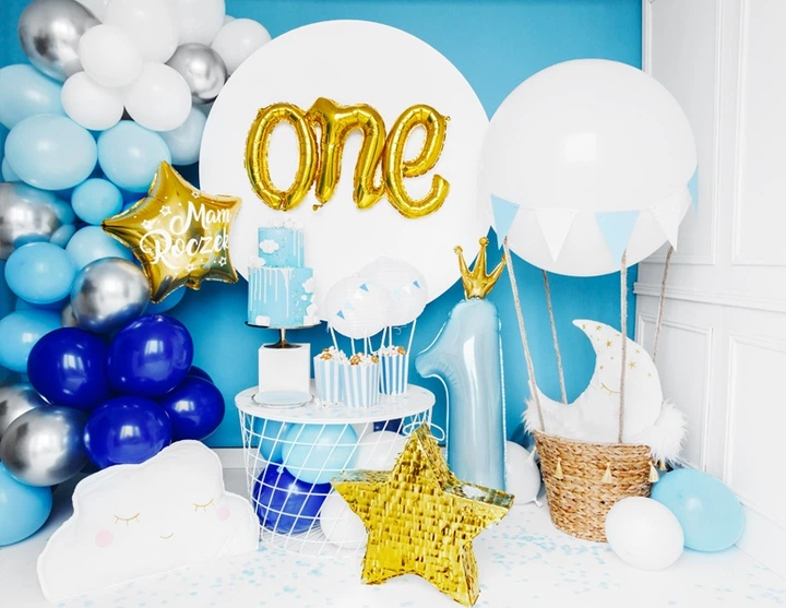 Гірлянда з повітряних кульок PartyDeco 200 см Синя 60 шт (5900779175945) - зображення 7