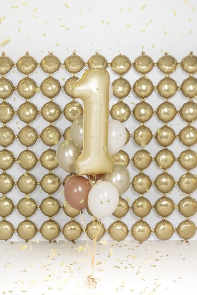 Повітряні кульки PartyDeco Strong Metallic 30 см Холодне золото 100 шт (5904555059344) - зображення 3