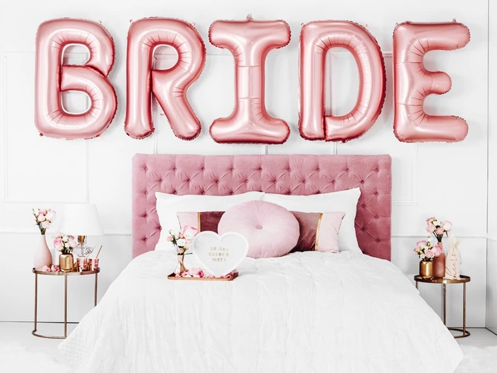 Balon foliowy PartyDeco Bride 280 x 86 cm Różowe złoto (5900779114487) - obraz 3