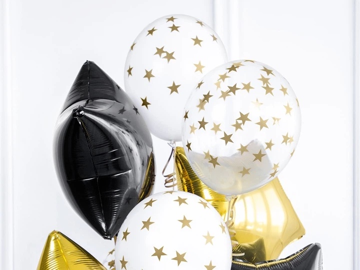 Balony PartyDeco Gwiazdki 30 cm Crystal Clear 50 szt (5902230798878) - obraz 2