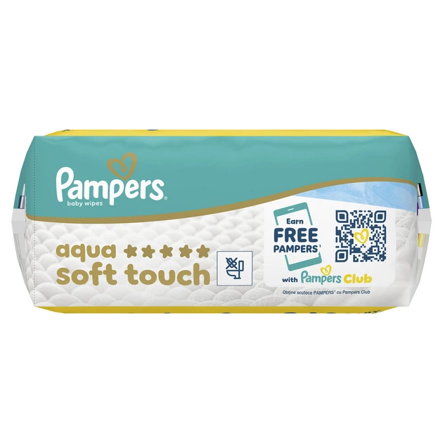 Набір вологих серветок Pampers Aqua Soft Touch 4x60 шт (8006530140027) - зображення 4