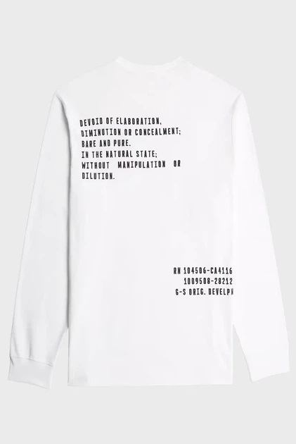 Чоловічий білий лонгслів Back G-Star RAW XL D26835,D976 - изображение 7