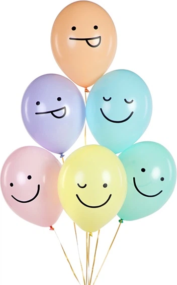 Повітряні кульки PartyDeco Смайлики 30 см 50 шт (5900779197046) - зображення 2