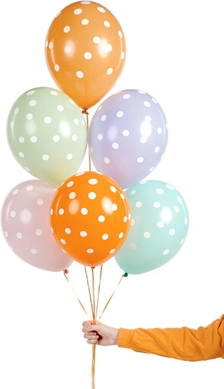 Balony PartyDeco Kropki 30 cm 50 szt (5900779197091) - obraz 3