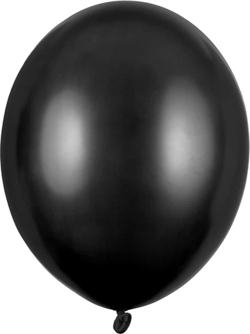 Повітряні кульки PartyDeco Strong Metallic 30 см Чорні 100 шт (5901157485953) - зображення 2