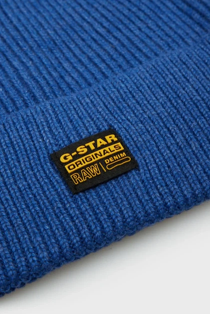 Чоловіча синя шапка Geffo Long Beanie G-Star PC D25511,D784 - изображение 4