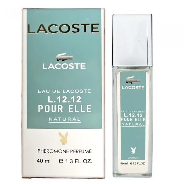 Женская парфюмированная вода с феромонами No Brand (версия Lacoste Eau De Lacoste L.12.12 Pour Elle Natural), 40 ml - изображение 3