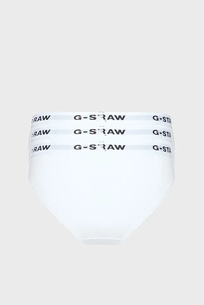 Жіночі білі трусики (3 шт) Brief G-Star XS D23775,D516 - изображение 2