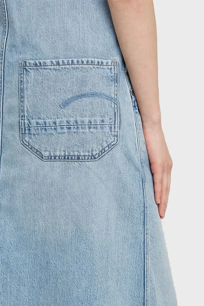 Жіночий блакитний джинсовий сарафан Dungaree Dress G-Star S D24351,D536 - Фото 5 Жіночий блакитний джинсовий сарафан Dungaree Dress G-Star S D24351,D536 - изображение 5