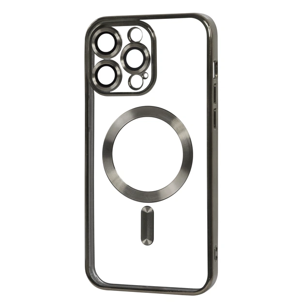 Чехол Fibra Chrome для iPhone 15 Pro, с MagSafe, серебристый - Фото 9 Чехол Fibra Chrome для iPhone 15 Pro, с MagSafe, серебристый - изображение 9