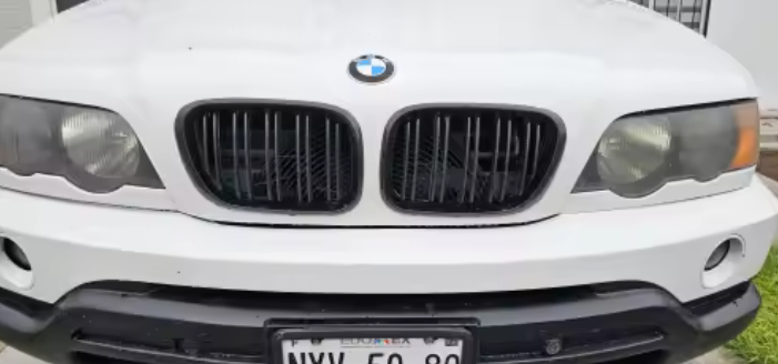 Подвійна решітка радіатора гриль BMW X5 E53 1998-2003 M-Style чорний глянець ABS - зображення 7