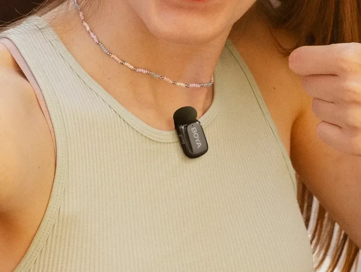 Петличний міні мікрофон BOYA mini 2-04 USB Type-C на 2 осіб з AI шумозаглушенням для iPhone та Android - зображення 8