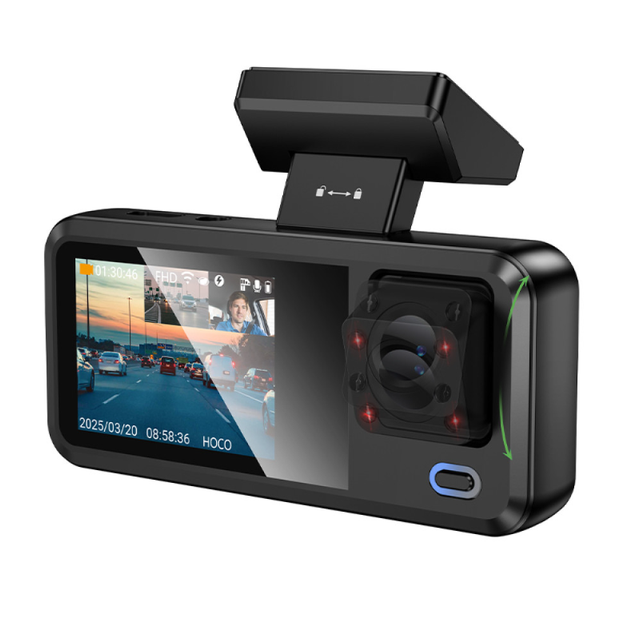 Видеорегистратор Hoco DV15 3 камеры WiFi 2" IPS 720P с поддержкой 128GB - изображение 4
