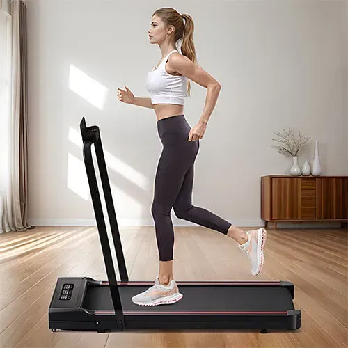 Бігова доріжка Sperax XM-Q2F складана електрична Walking Pad 3 в 1 до 150 кг 8 км год з пультом LED дисплеєм та тихим двигуном чорна - зображення 6