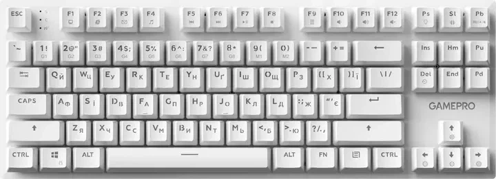 Клавіатура GamePro Genesis Joker MK124W Outemu Red Swithes USB White - зображення 7