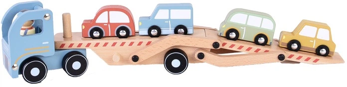 Ігровий набір Little Dutch Автовоз із машинками FSC LD7095 (8713291770959) - зображення 3