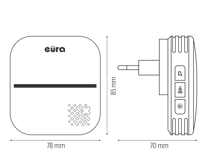 Бездротовий дверний дзвінок Eura WDP-84H2 BLUES (5905548276946) - зображення 4