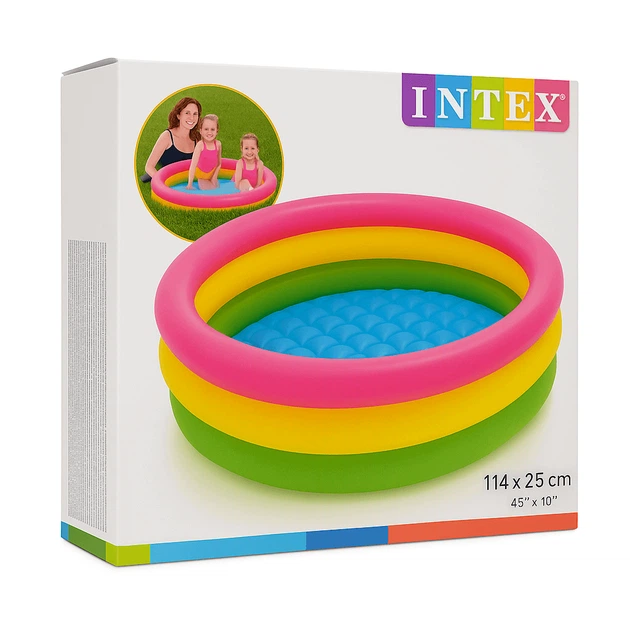 Детский надувной бассейн Intex 57412 "Радуга" 114×25 см с надувным дном - Фото 7 Детский надувной бассейн Intex 57412 "Радуга" 114×25 см с надувным дном - изображение 7