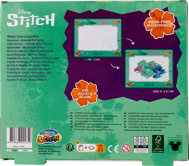 Килимок для малювання водою Disney Stitch з ручкою (8719668024649) - зображення 4