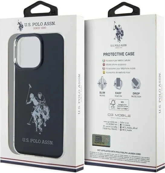 Etui U.S. Polo Shiny Big Logo USHCP15XTPUHRBK do iPhone 15 Pro Max Czarne (3666339386054) - obraz 3