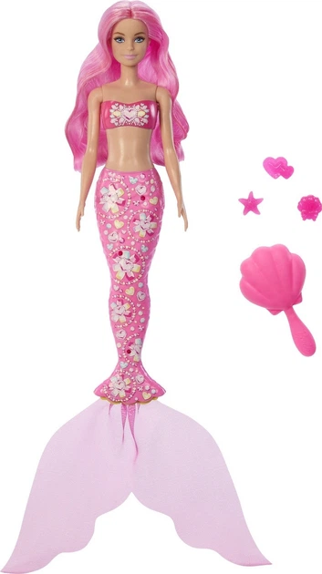 Lalka-syrenka-niespodzianka Barbie Color Reveal Skarby morskie JMW61 (194735340385) - obraz 2