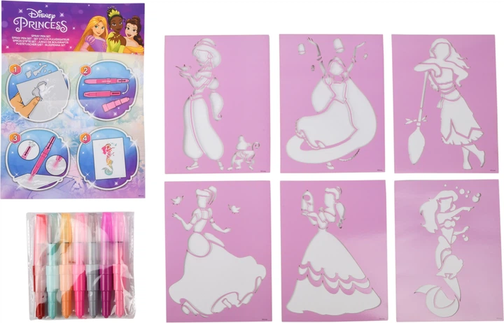 Набір Disney Princess Спрей-ручки з трафаретами (8719668004719) - зображення 3