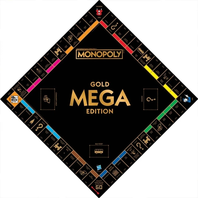 Настільна гра Winning Moves Monopoly Mega Gold (англійська) (5053410007348) - зображення 3