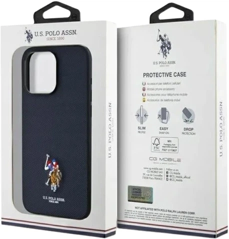 Etui U.S. Polo Embroidered DH Color USHCP15XPEMV do iPhone 15 Pro Max Granatowe (3666339386092) - obraz 3