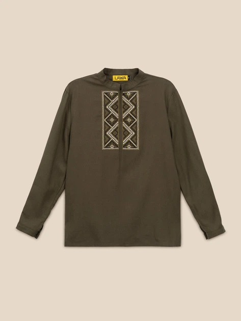 Сорочка вишиванка для хлопчика LAWA E-BB02302 164 см Хакі shop (2000999576164) - Фото 1 Сорочка вишиванка для хлопчика LAWA E-BB02302 164 см Хакі shop (2000999576164) - зображення 1